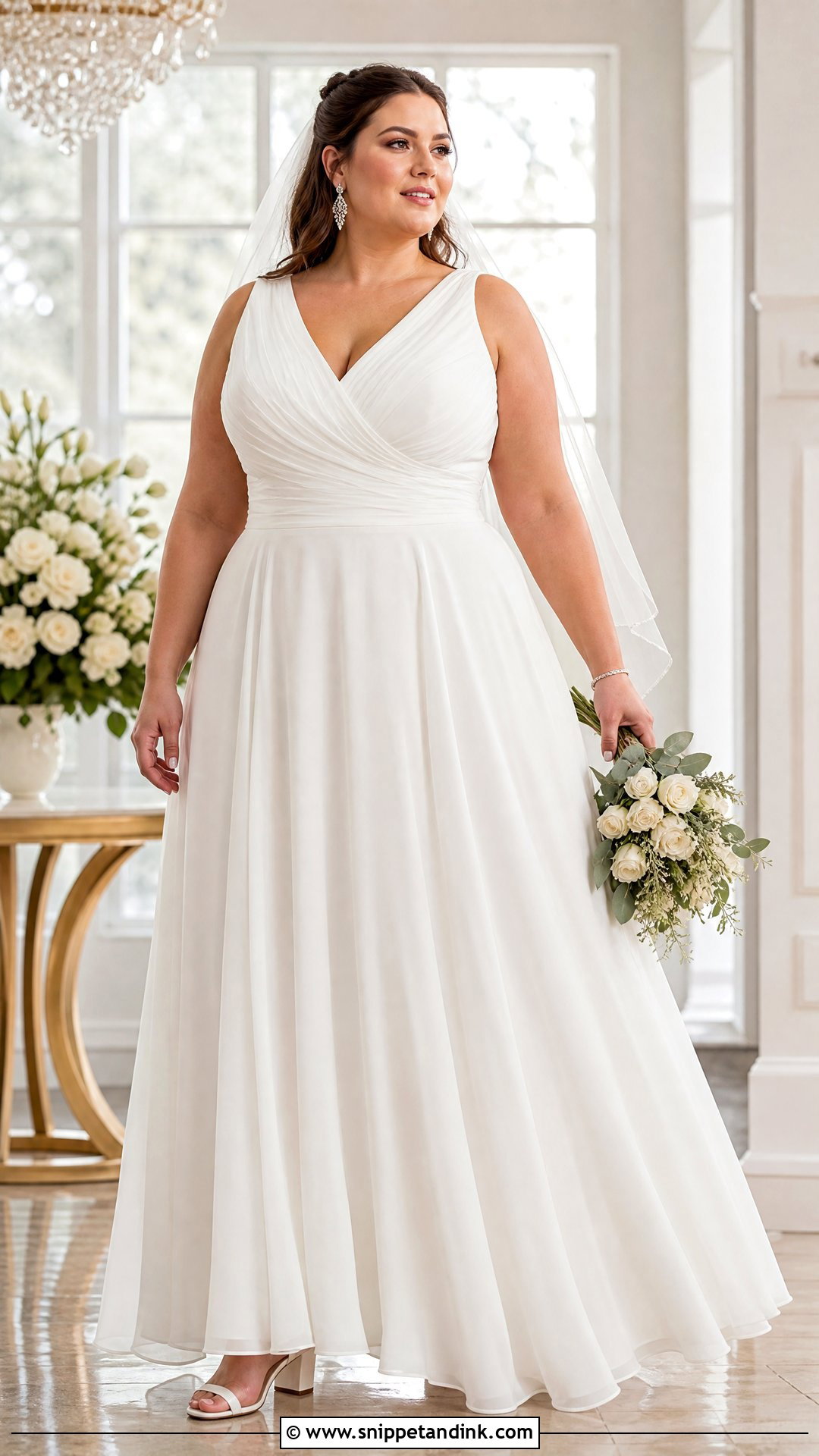 Plus Size Chiffon Wedding Dress - Snippet and Ink - 25 Floaty Wedding Dress Ideas