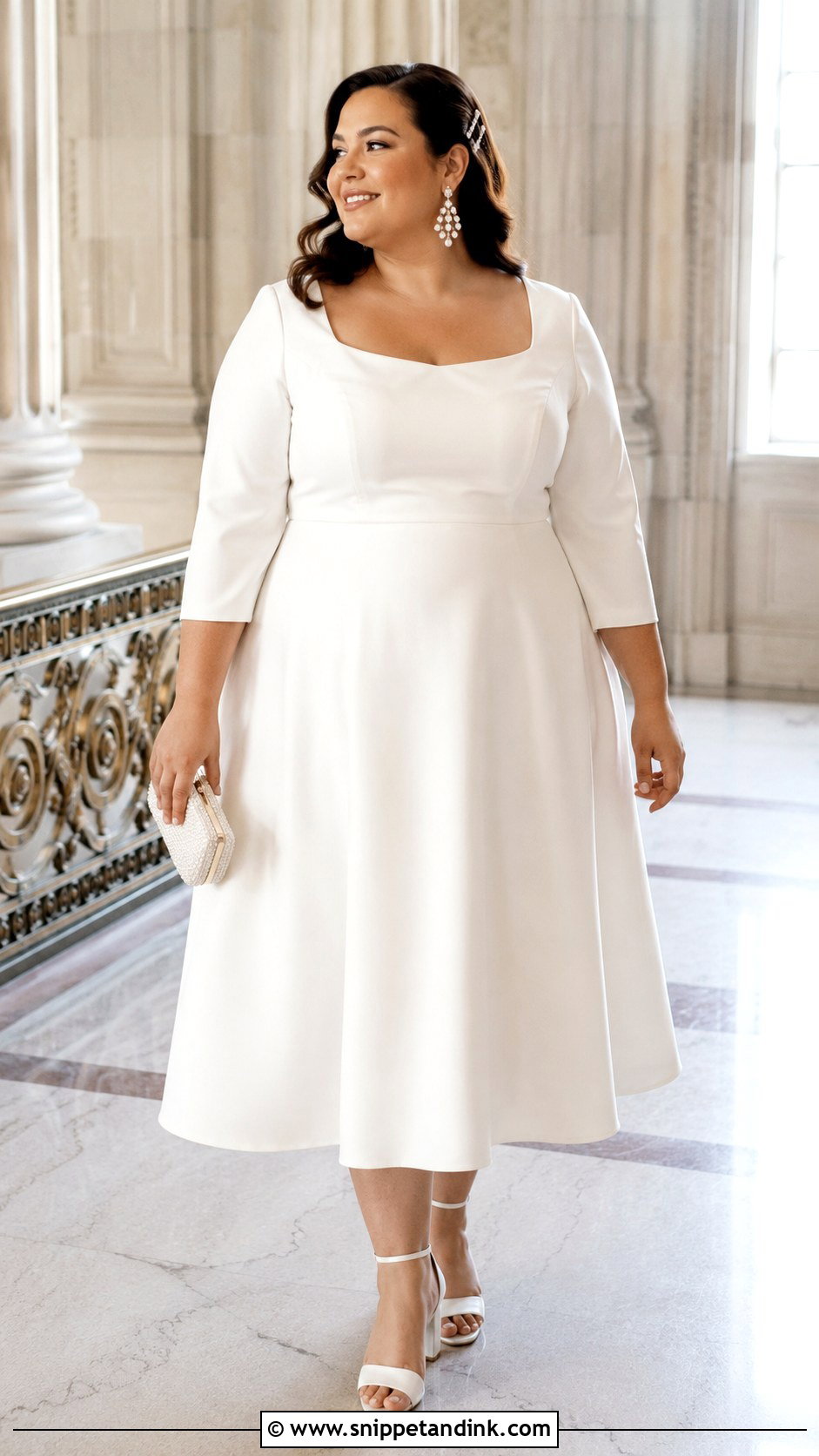 Plus Size City Hall Wedding Dress Outfit - Snippet and Ink - 25 City Hall Wedding Dress Civil Ceremony Ideas