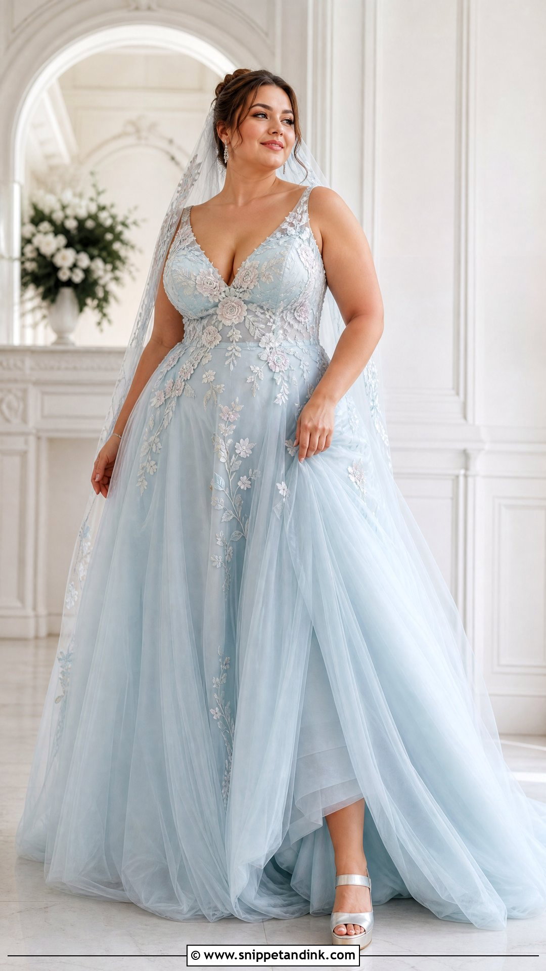 Plus Size Colored Wedding Dress - Snippet and Ink - 20 Plus Size Bride Dress Ideas