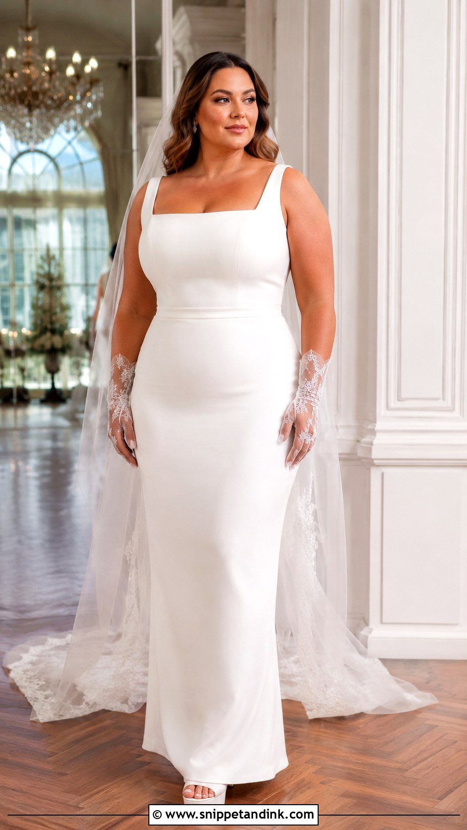 Plus Size Column Wedding Dress - Snippet and Ink - 20 Nicola Peltz Wedding Dress Ideas