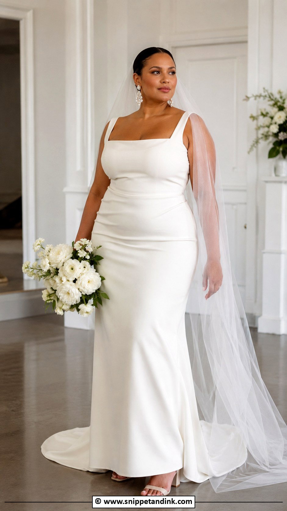 Plus Size Column Wedding Dress - Snippet and Ink - 25 Column Wedding Dress Ideas