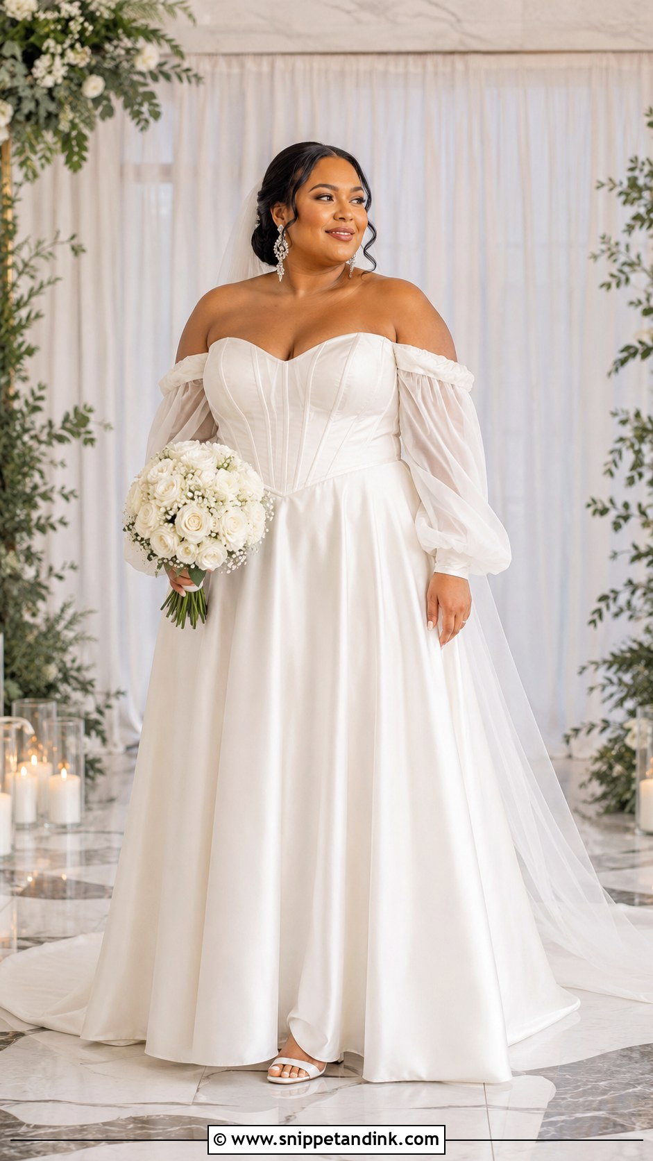 Plus Size Corset A Line Bridal Gown - Snippet and Ink - 20 2025 Bridal Gowns