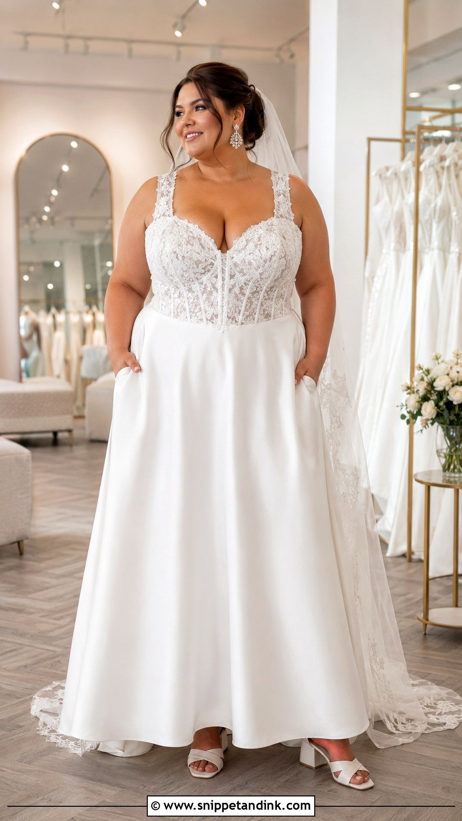 Plus Size Corset A Line Wedding Dress - Snippet and Ink - 20 Apple Shape Wedding Dress Ideas
