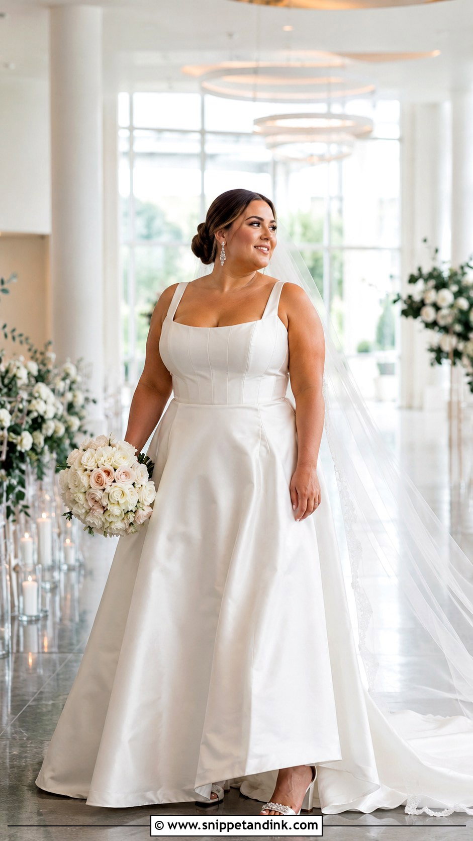 Plus Size Corset And A Line Skirt Wedding Dress - Snippet and Ink - 20 Corset and Skirt Wedding Dress Ideas