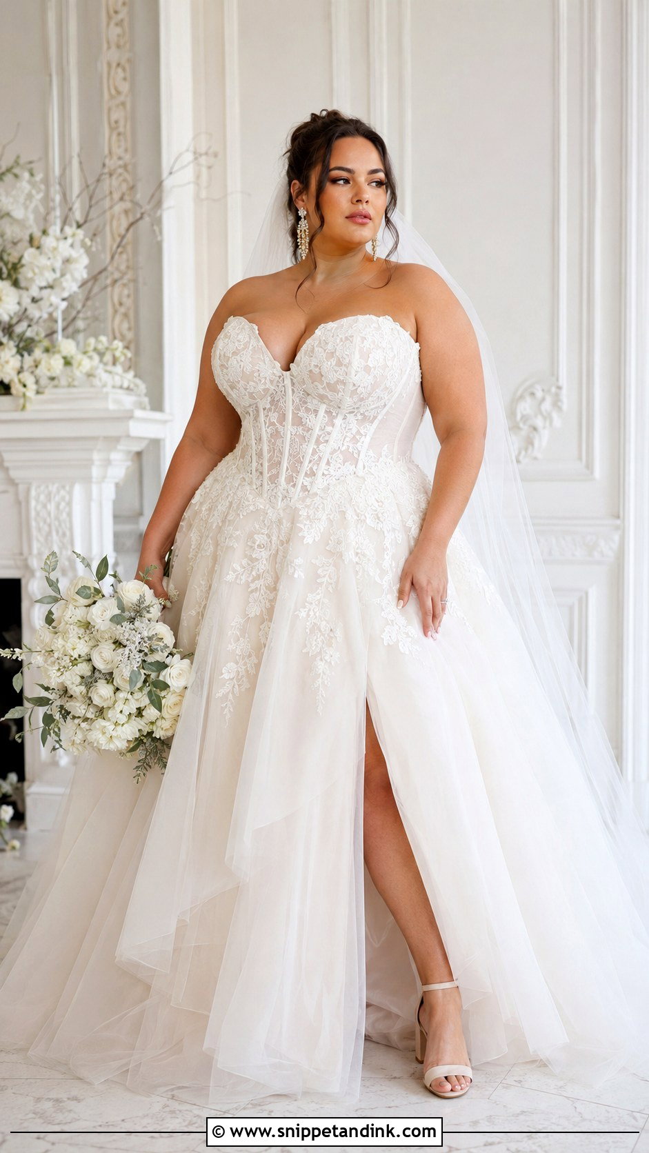 Plus Size Corset Ball Gown - Snippet and Ink - 20 Big Wedding Gown Ideas
