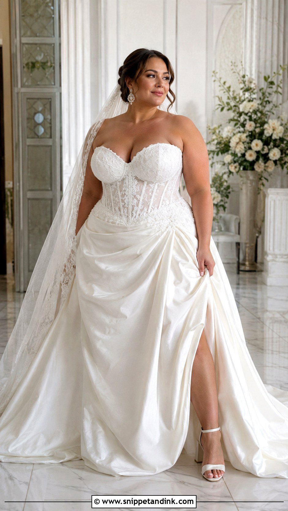 Plus Size Corset Ball Gown Wedding Dress - Snippet and Ink - 20 Corset Ball Gown Wedding Dress Ideas