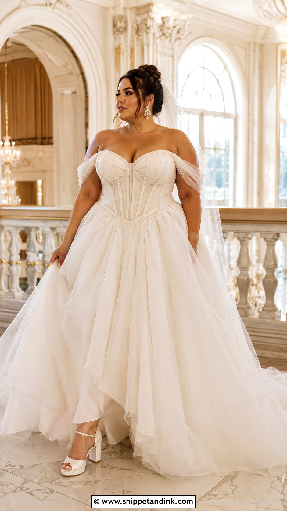 Plus Size Corset Ball Gown Wedding Dress - Snippet and Ink - 20 Full Wedding Dresses