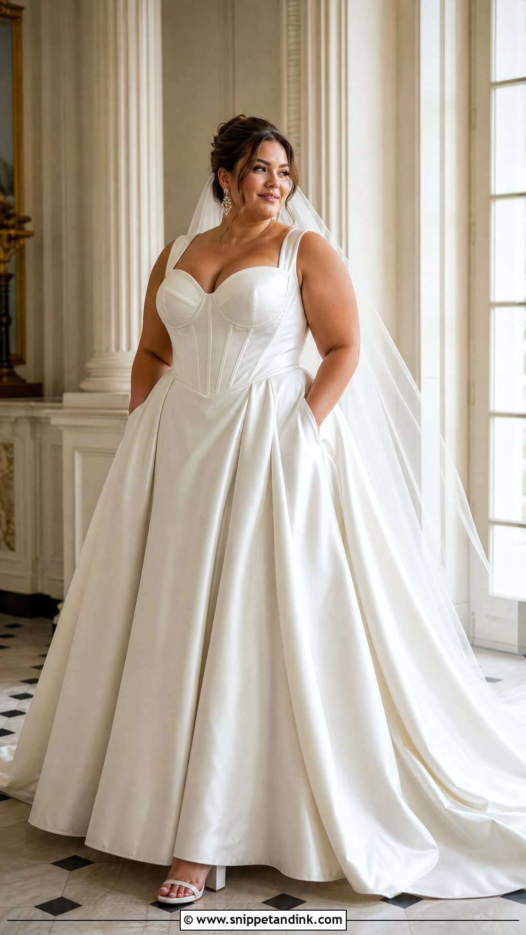 Plus Size Corset Ball Gown Wedding Dress - Snippet and Ink - 20 Wedding Dresses Women