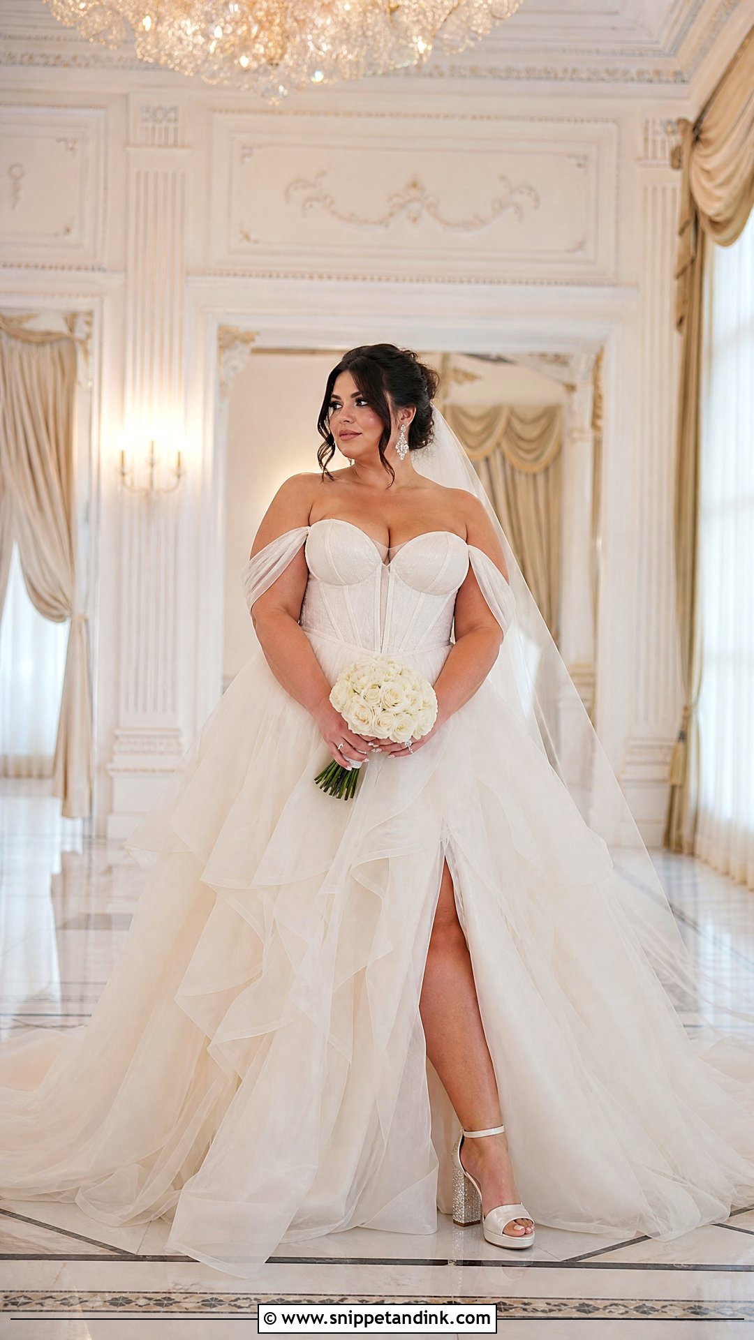 Plus Size Corset Ball Gown Wedding Dress - Snippet and Ink - 20 Plus Size Corset Wedding Dress Ideas