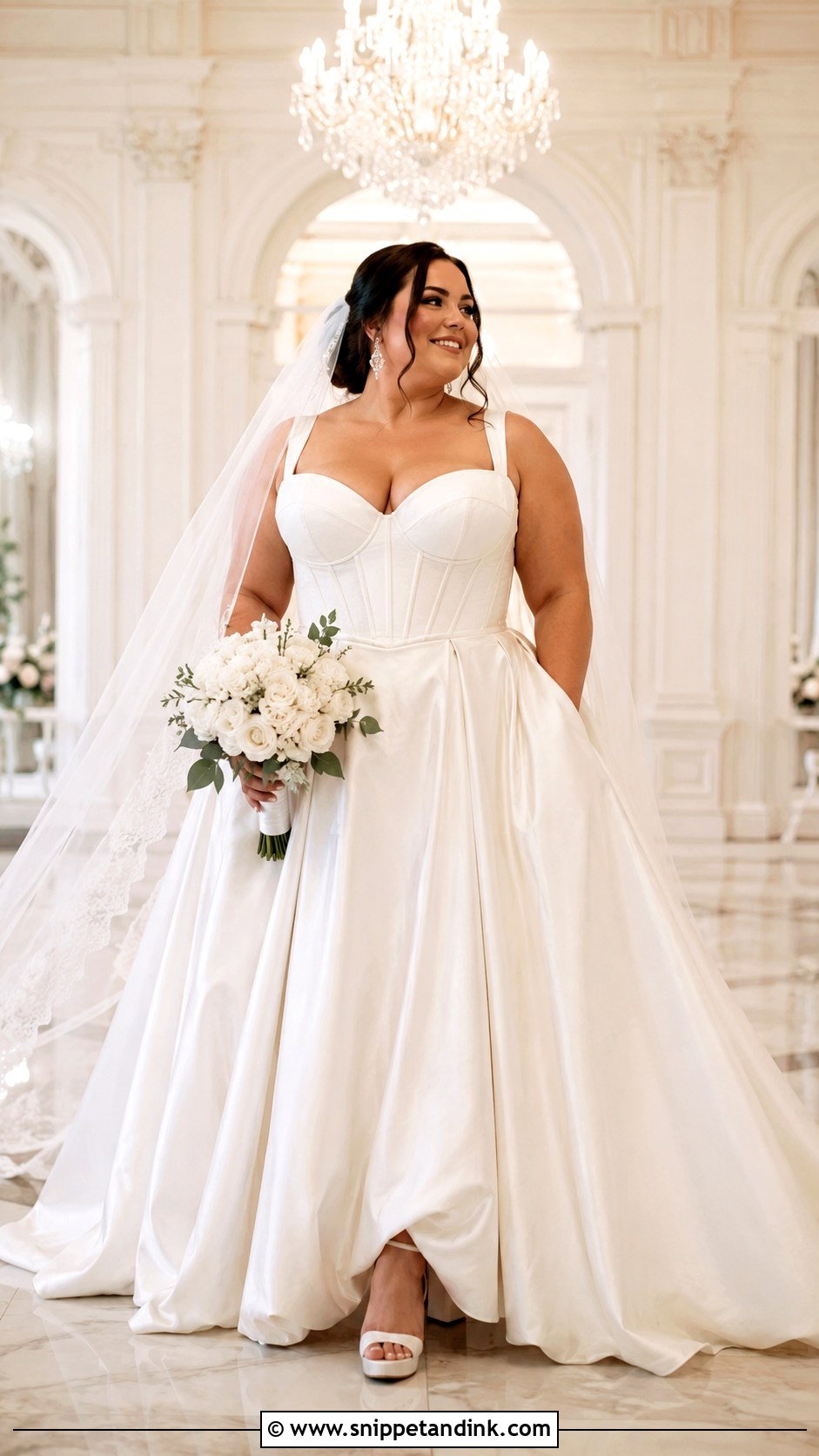 Plus Size Corset Ball Gown - Snippet and Ink - 20 Corset Style Wedding Dress Ideas