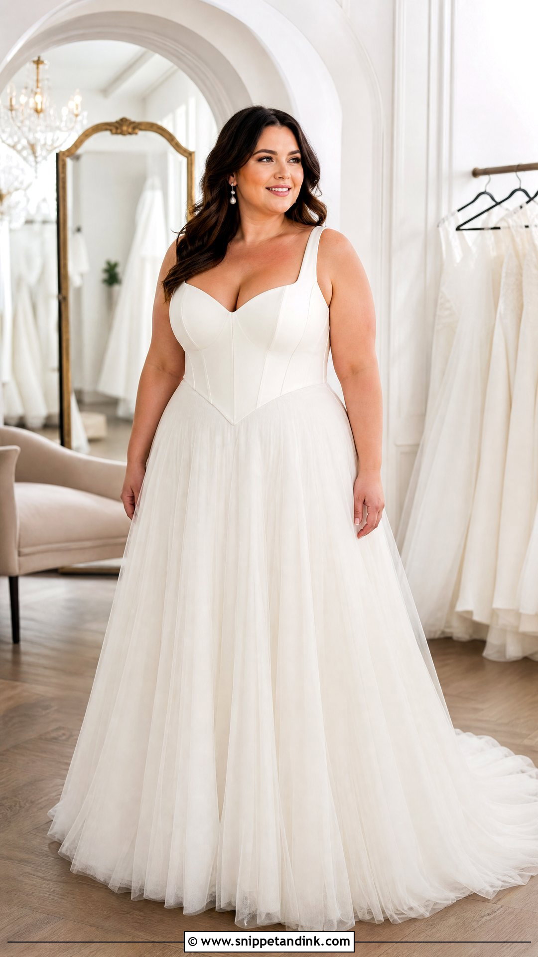 Plus Size Corset Bridal Dress - Snippet and Ink - 25 Plus Size Bridal Dresses