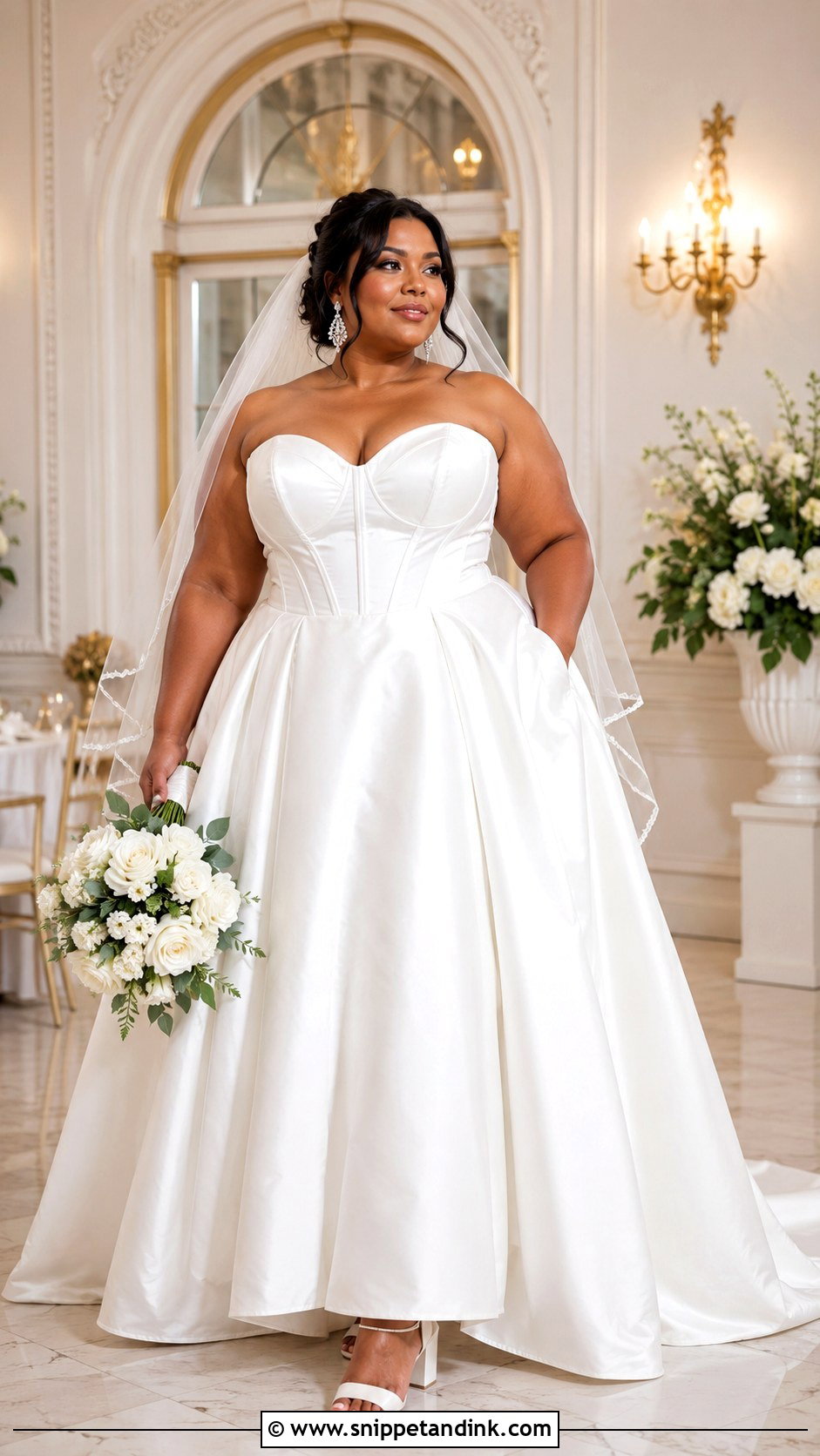 Plus Size Corset Cinderella Gown - Snippet and Ink - 20 Cinderella Gown Wedding Ideas
