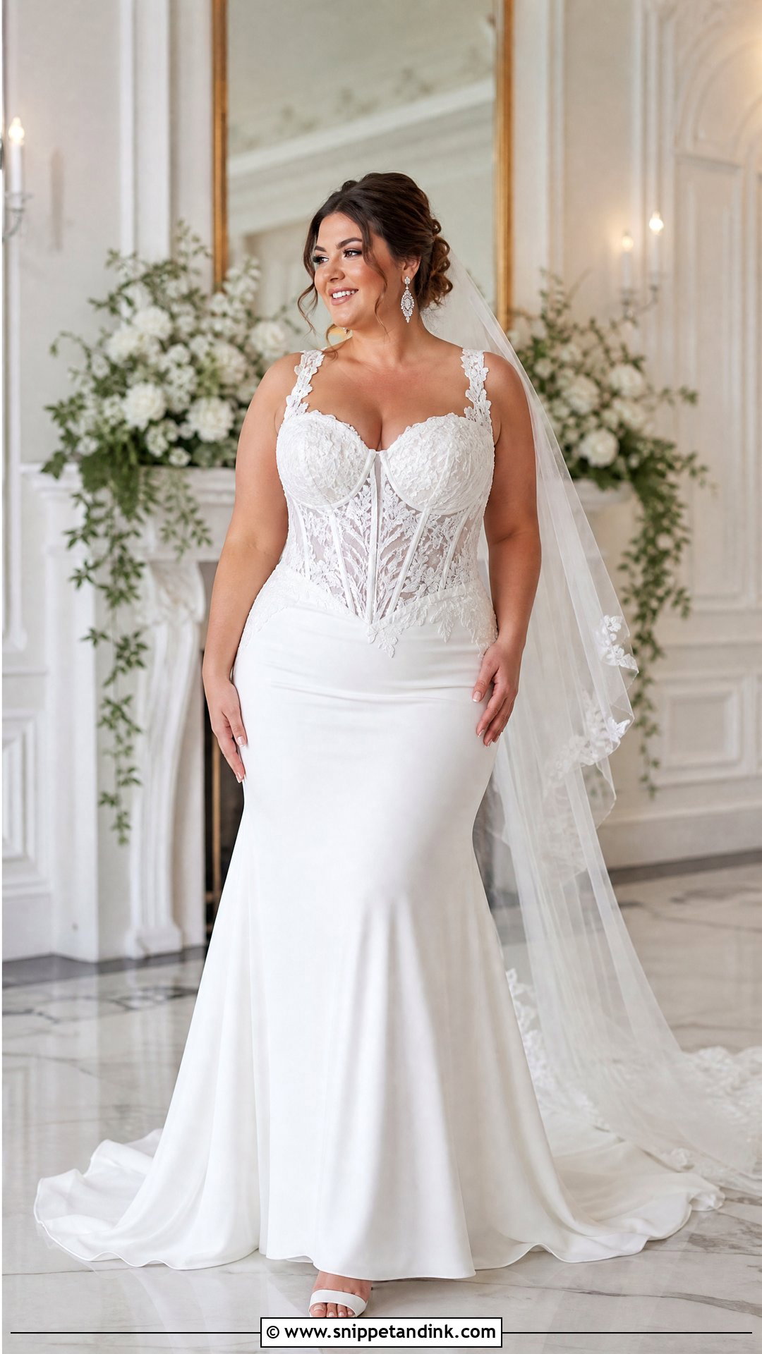 Plus Size Corset Fitted Wedding Dress - Snippet and Ink - 20 Tight Fitting Wedding Dresses