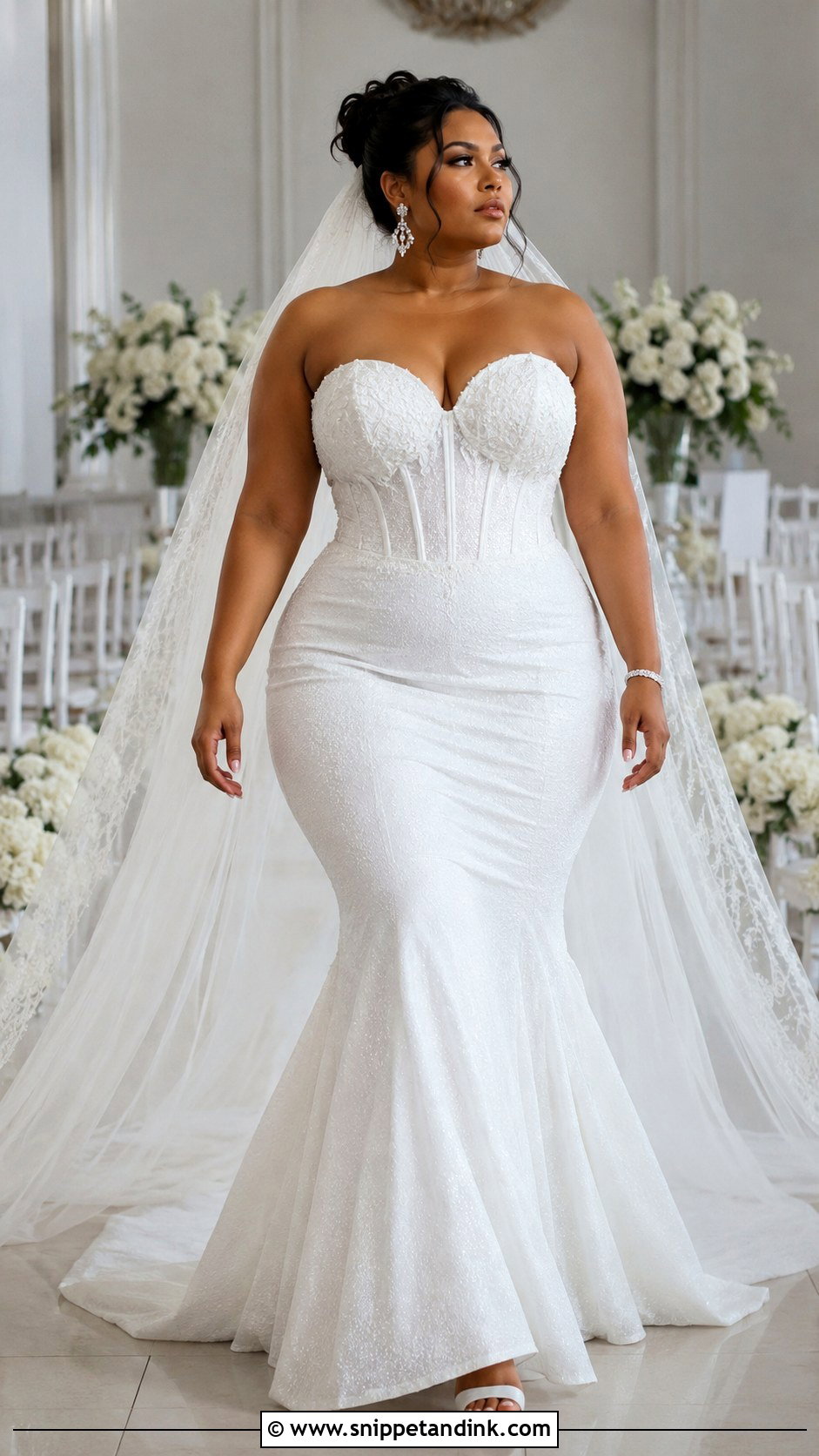 Plus Size Corset Mermaid Bridal Dress - Snippet and Ink - 20 Mermaid Bridal Dresses