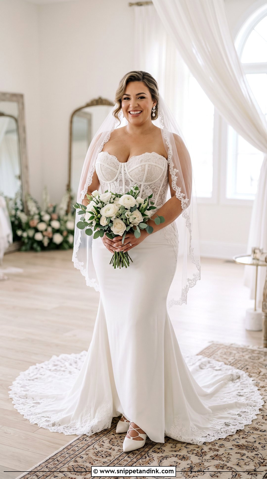 Plus Size Corset Mermaid Wedding Dress - Snippet and Ink - 20 Wedding Dresses for Hourglass Shape