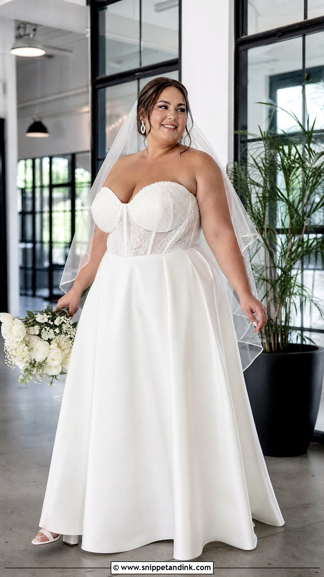 Plus Size Corset Top Wedding Dress - Snippet and Ink - 20 Wedding Dresses with Corset Top