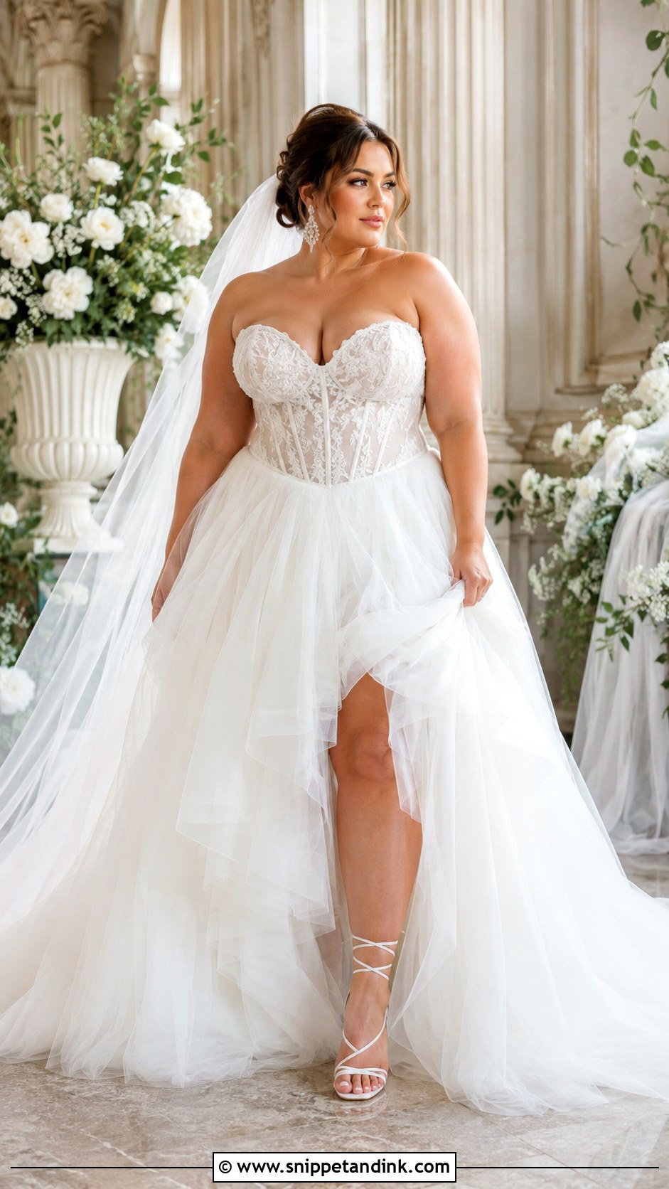 Plus Size Corset Wedding Dress With Tulle Skirt - Snippet and Ink - 25 Unique Plus Size Wedding Dresses
