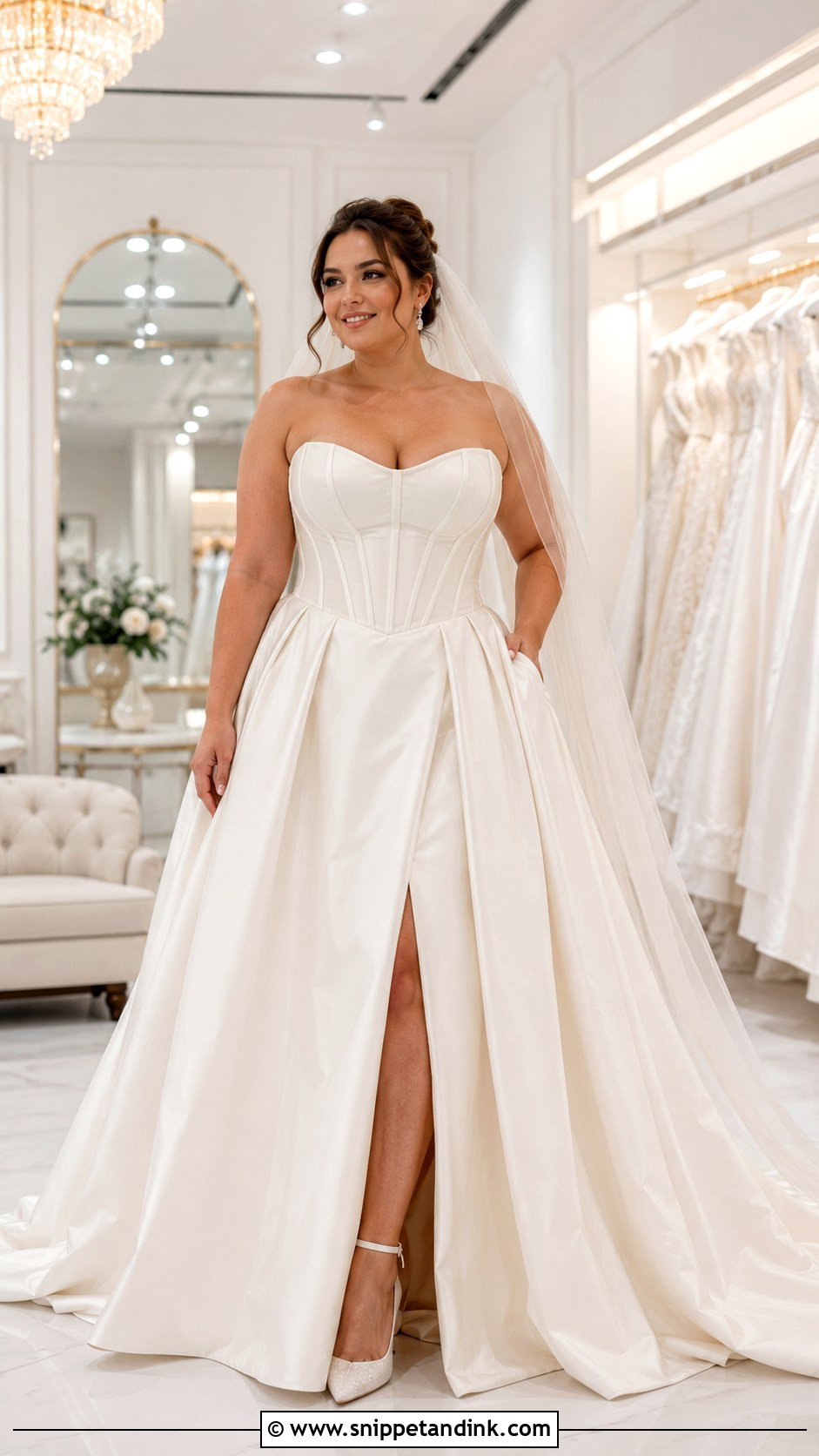 Plus Size Corset Wedding Gown - Snippet and Ink - 30 Plus Size Wedding Gowns