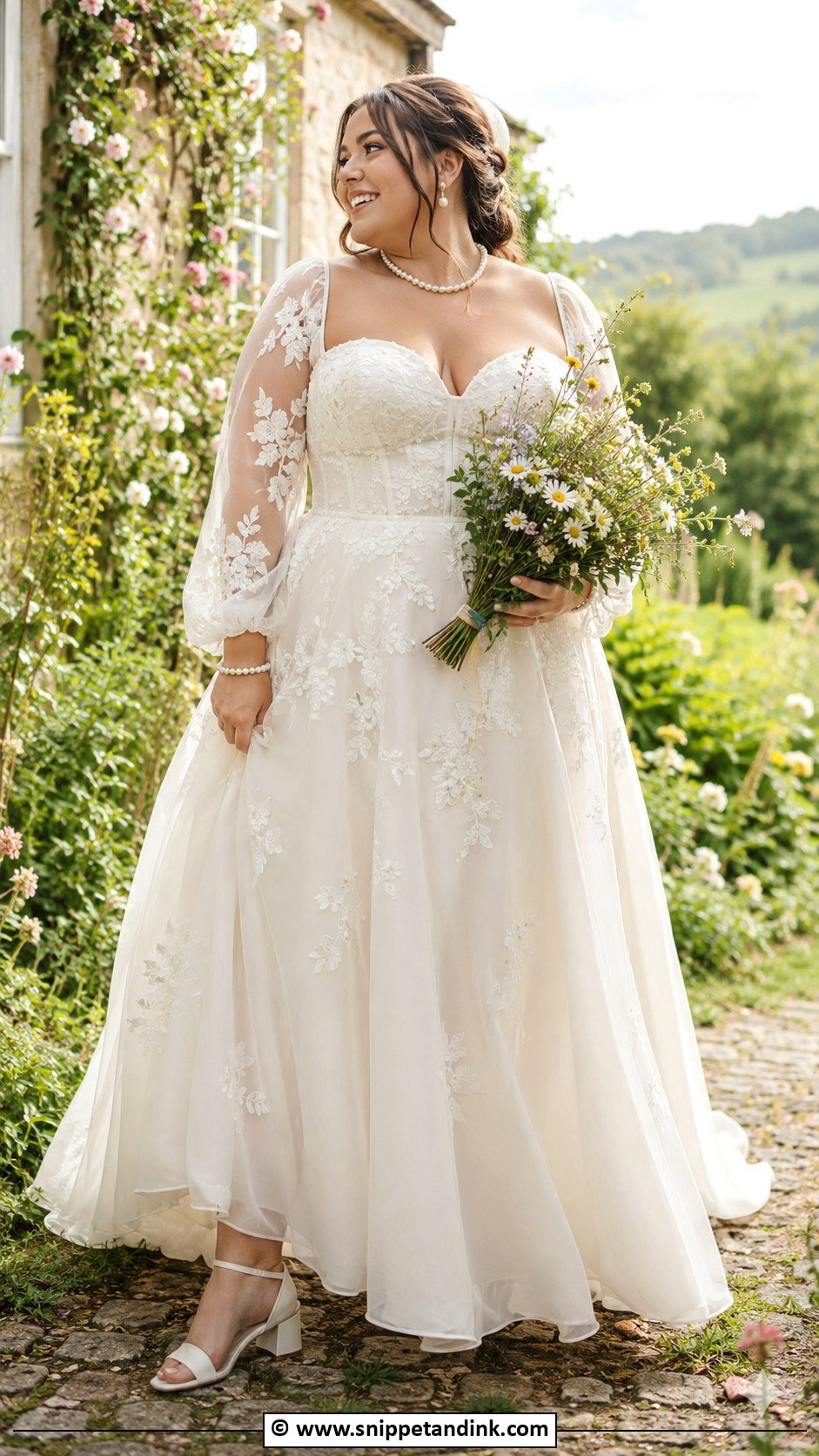 Plus Size Cottagecore Wedding Dress - Snippet and Ink - 30 Cottagecore Wedding Dress Ideas