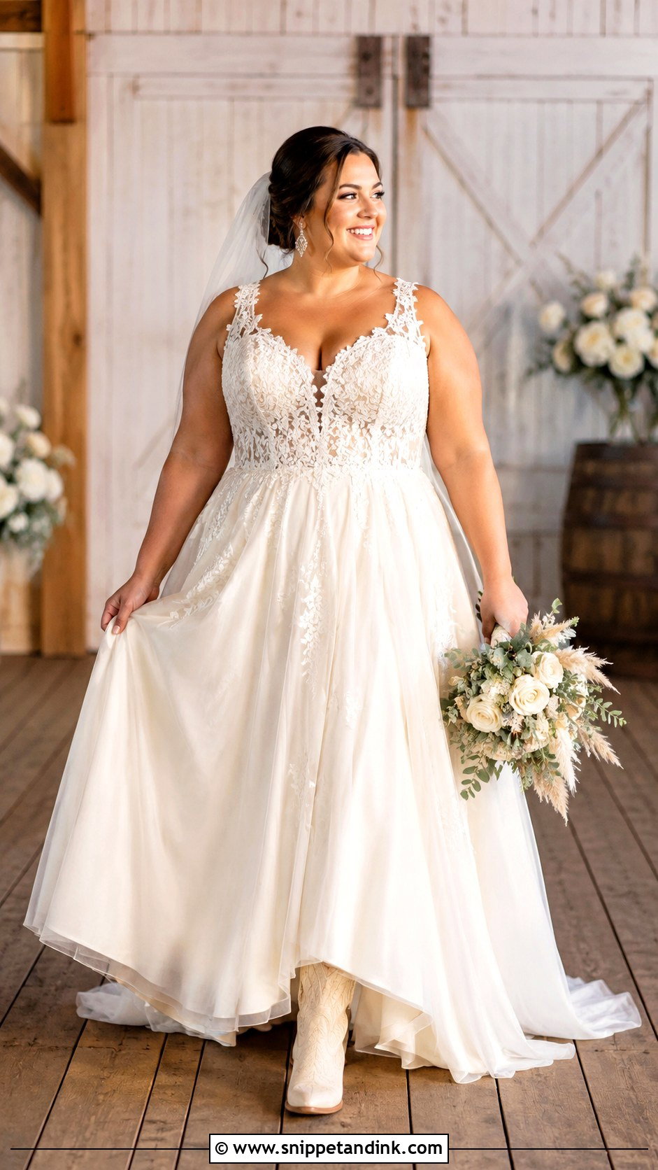Plus Size Country Wedding Dress - Snippet and Ink - 25 Country Style Wedding Dresses