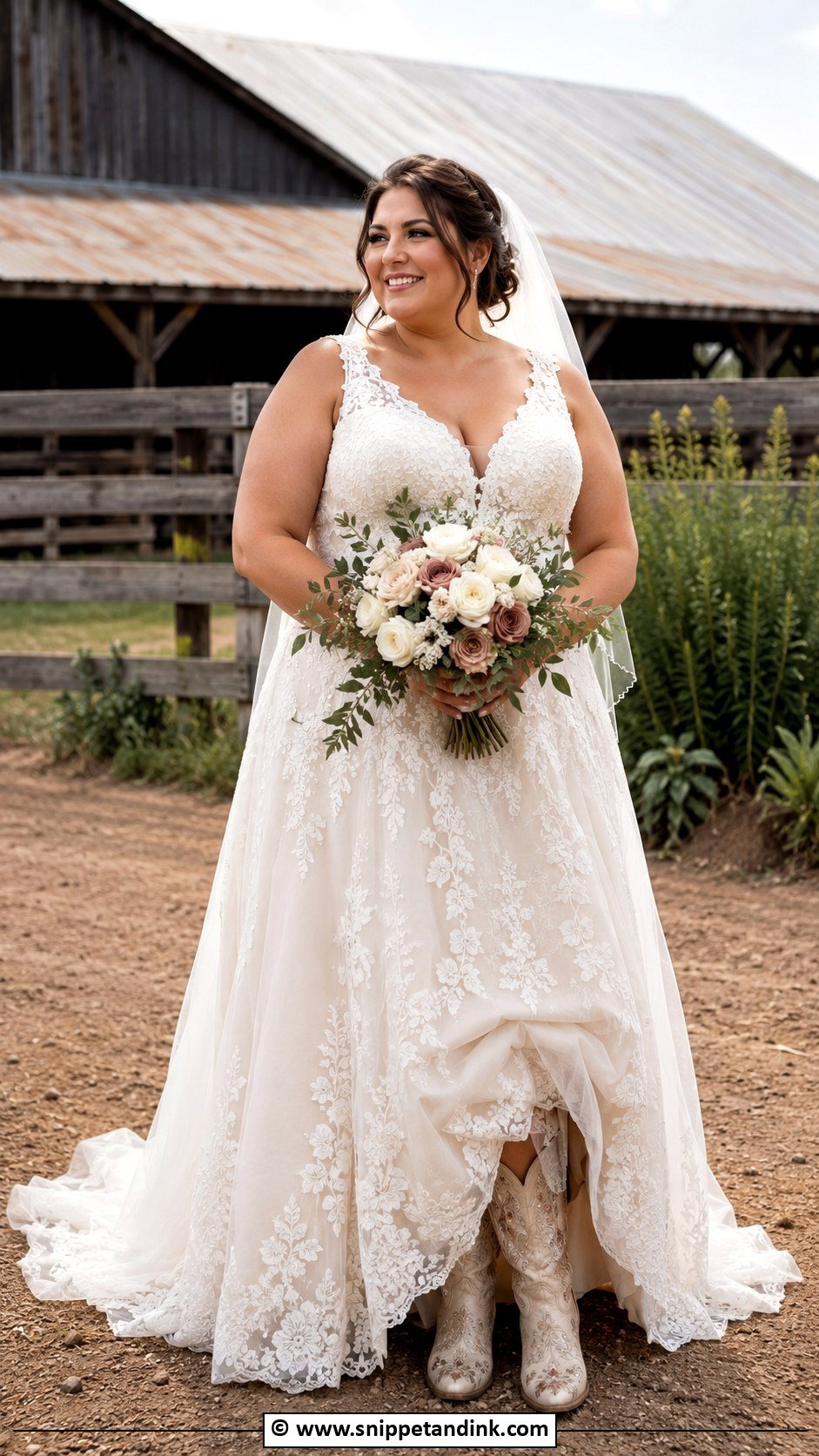 Plus Size Country Western Wedding Dress - Snippet and Ink - 25 Country Western Wedding Dresses