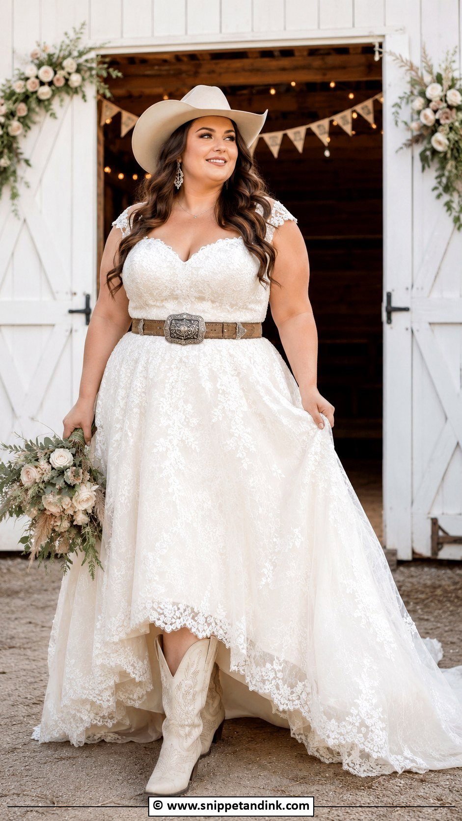Plus Size Cowgirl Wedding Dress - Snippet and Ink - 30 Cowgirl Wedding Dress Ideas