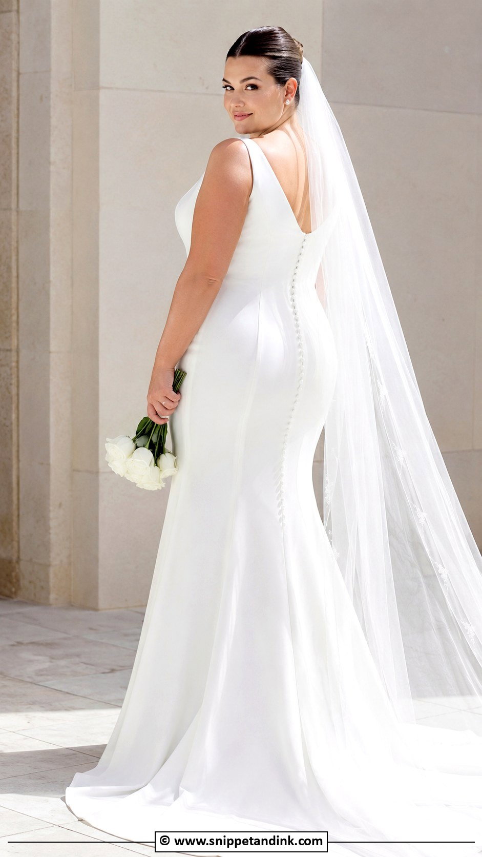 Plus Size Crepe Wedding Dress - Snippet and Ink - 30 Wedding Dress Plus Size Ideas