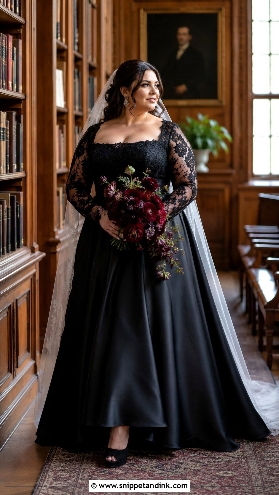 Plus Size Dark Academia Wedding Dress - Snippet and Ink - 20 Dark Academia Wedding Dress Ideas