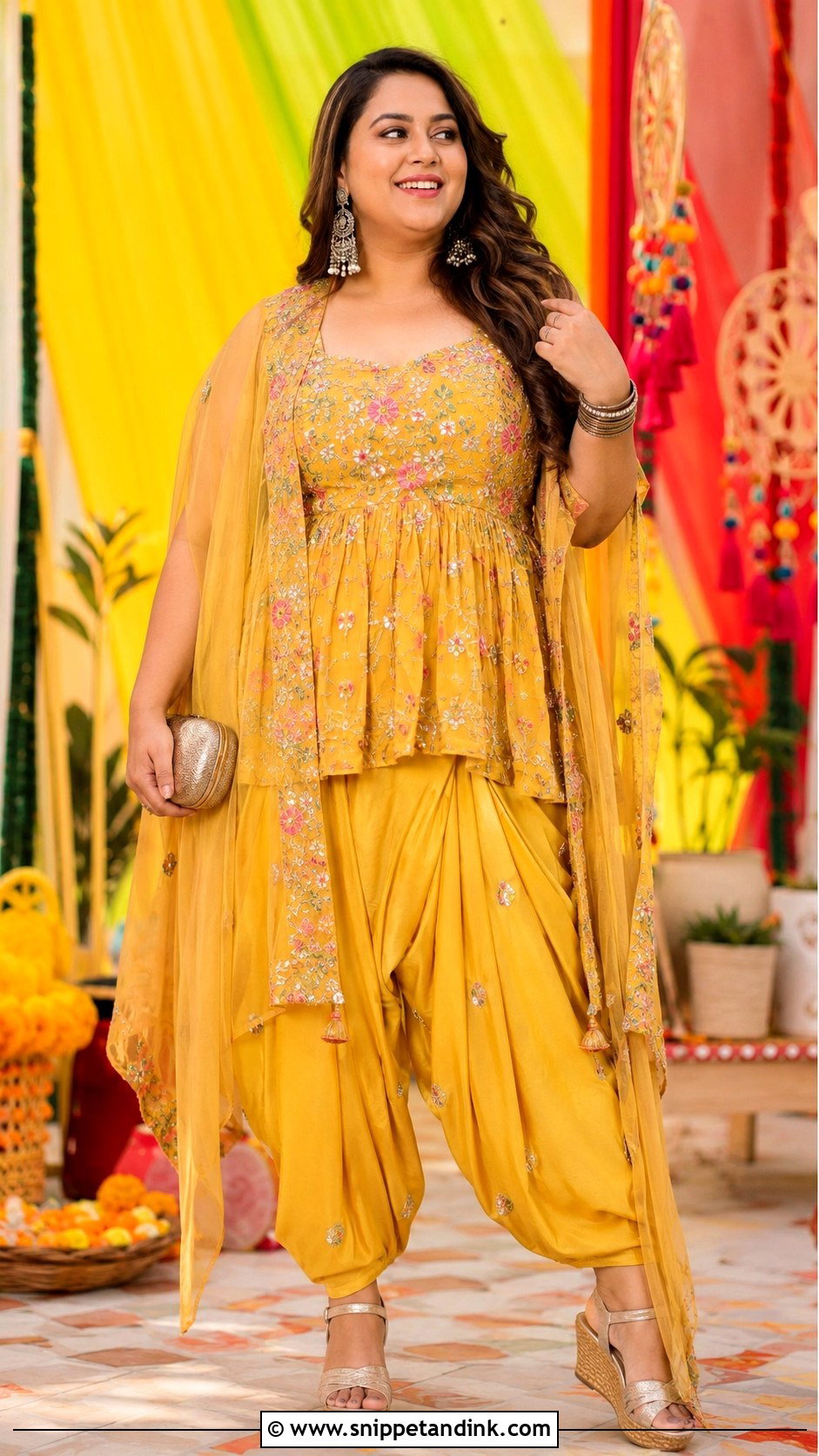 Plus Size Dhoti Kurta for Wedding - Snippet and Ink - 30 Plus Size Indian Outfits for Wedding