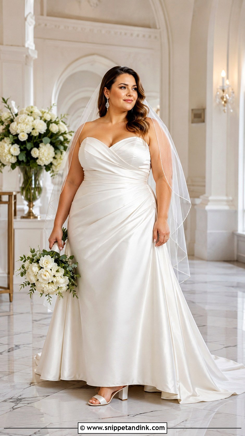 Plus Size Draped Wedding Dress - Snippet and Ink - 20 Draping Wedding Dress Ideas