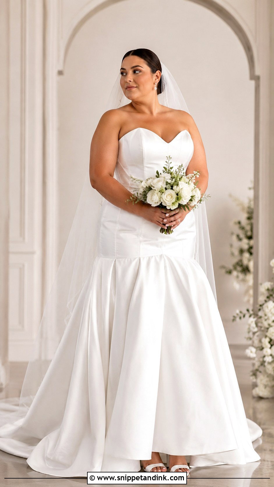 Plus Size Drop Waist Wedding Dress - Snippet and Ink - 25 Wedding Dresses Curvy Bride