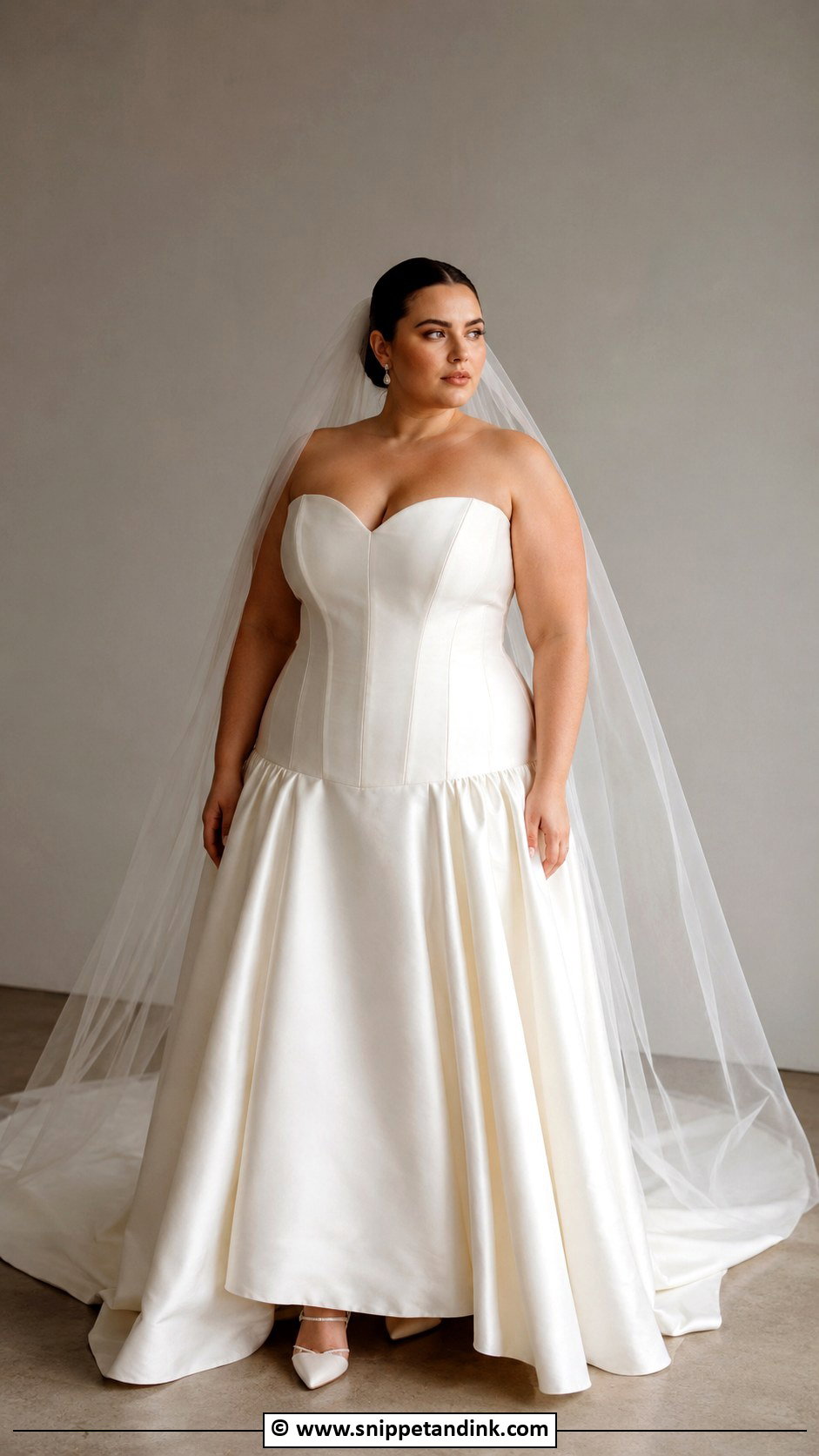 Plus Size Drop Waist Wedding Dress - Snippet and Ink - 30 Wedding Dress Plus Size Ideas