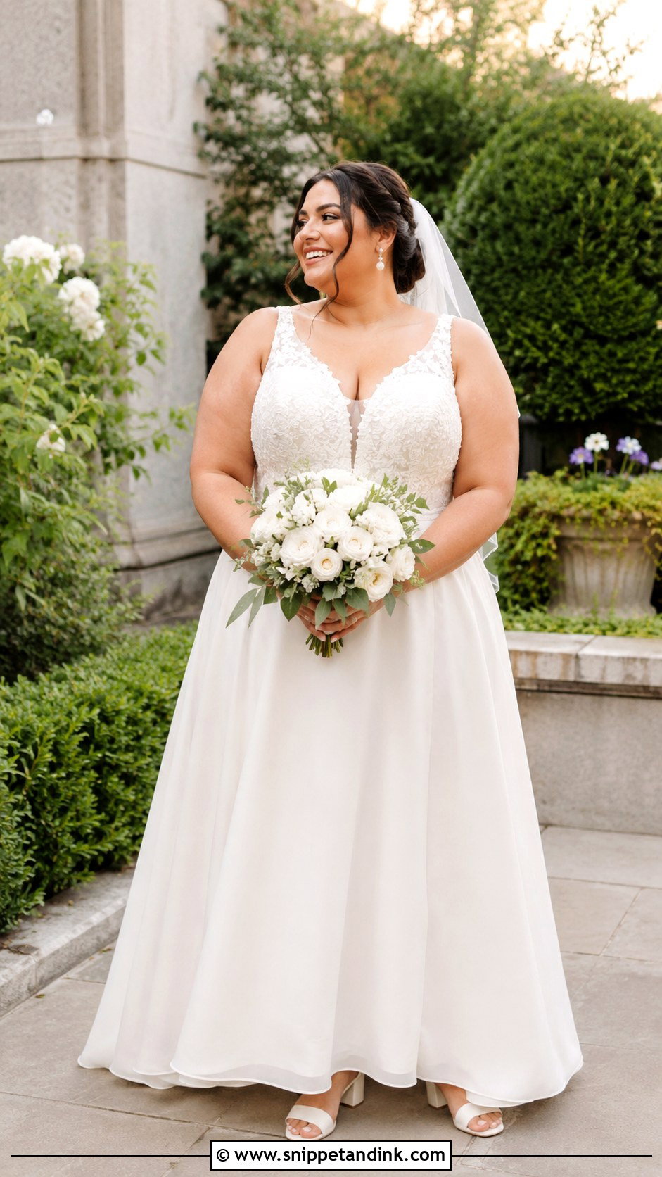 Plus Size Elopement Wedding Dress - Snippet and Ink - 30 Elopement Wedding Dresses