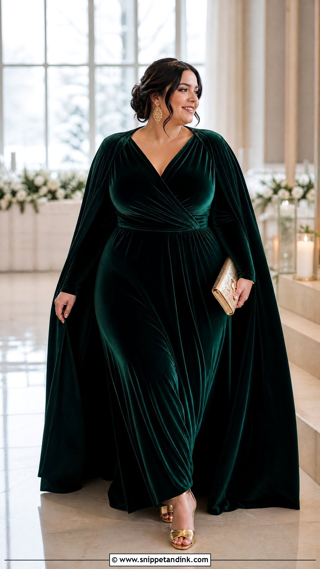 Plus Size Emerald Velvet Wedding Dress - Snippet and Ink - 20 Non Traditional Wedding Dress Plus Size Ideas