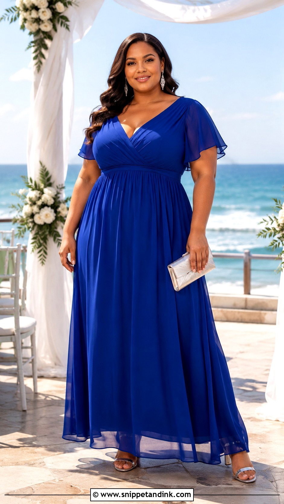 Plus Size Empire Waist Beach Wedding Dress - Snippet and Ink - 20 Beach Wedding Ideas Dresses
