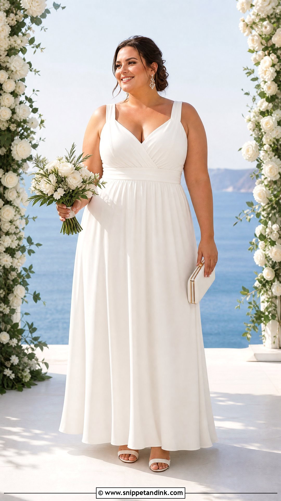 Plus Size Empire Waist Bridal Dress - Snippet and Ink - 20 Simple Bridal Outfit Ideas