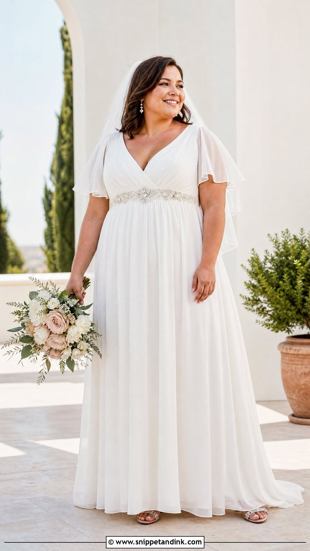 Plus Size Empire Waist Bridal Gown - Snippet and Ink - 20 Plus Size Bridal Gowns