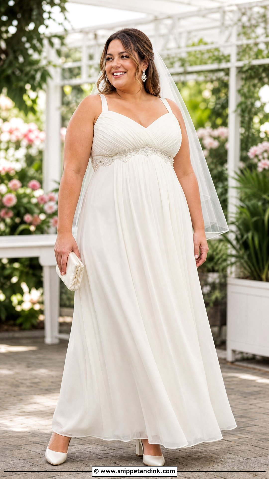 Plus Size Empire Waist Bridal Gown - Snippet and Ink - 20 Bridal Women Ideas