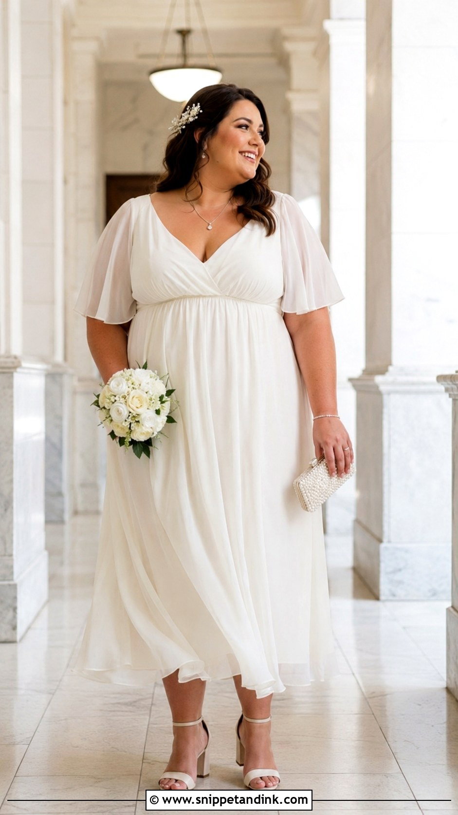 Plus Size Empire Waist Courthouse Wedding Dress - Snippet and Ink - 20 Courthouse Wedding Dress Plus Size Ideas