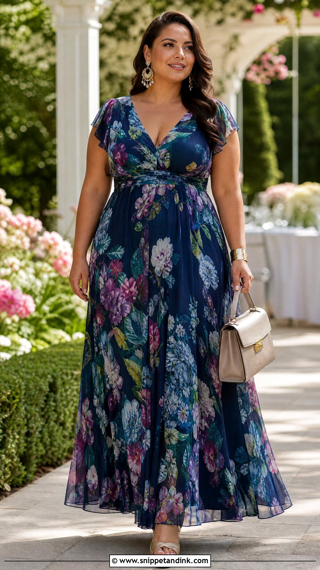 Plus Size Empire Waist Dress With Wedges - Snippet and Ink - 20 Summer Garden Party Dress Ideas