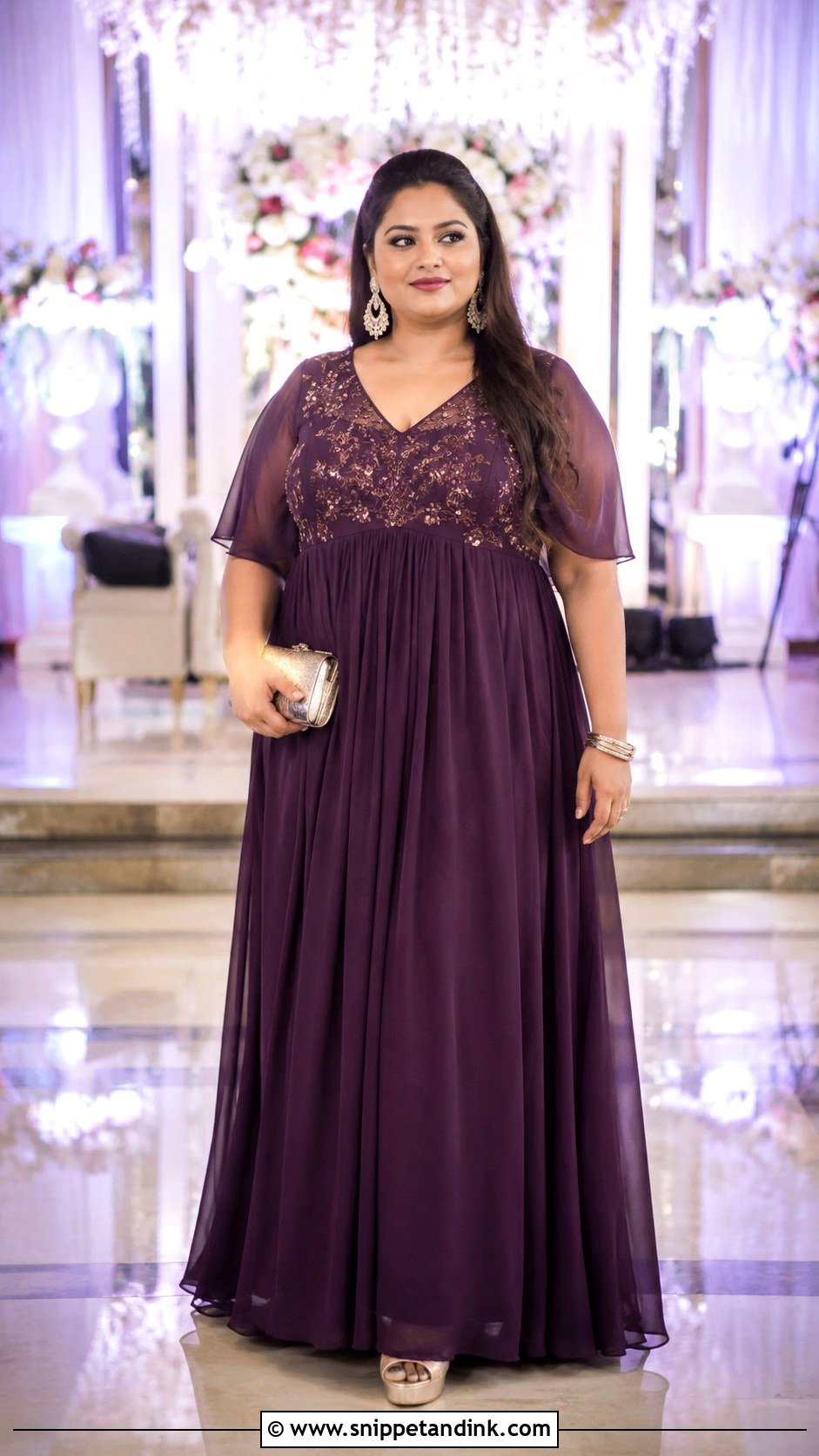 Plus Size Empire Waist Indian Wedding Gown - Snippet and Ink - 20 Indian Wedding Gown Ideas