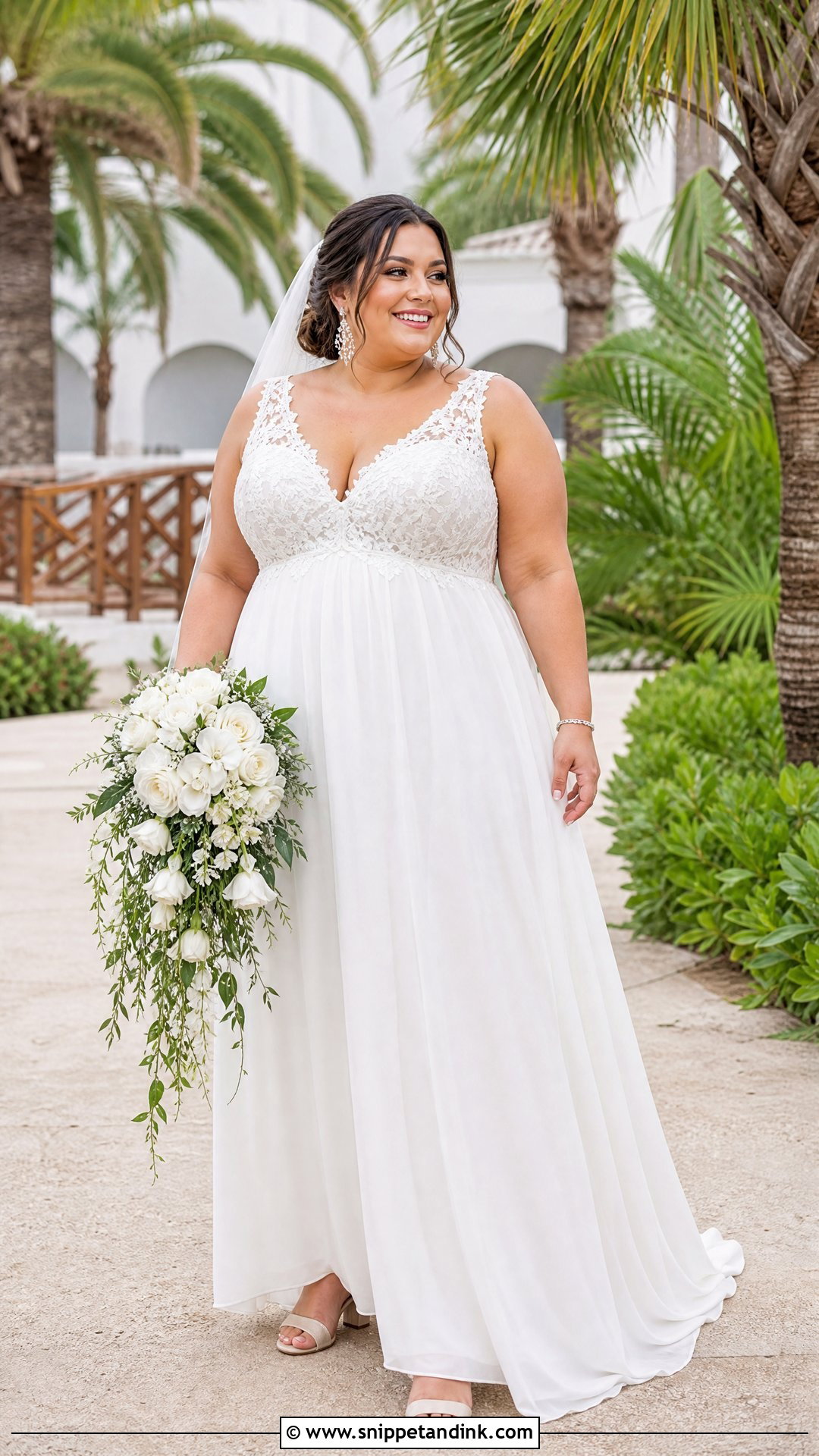 Plus Size Empire Waist Lace Wedding Dress - Snippet and Ink - 20 Unique Lace Wedding Dress Ideas
