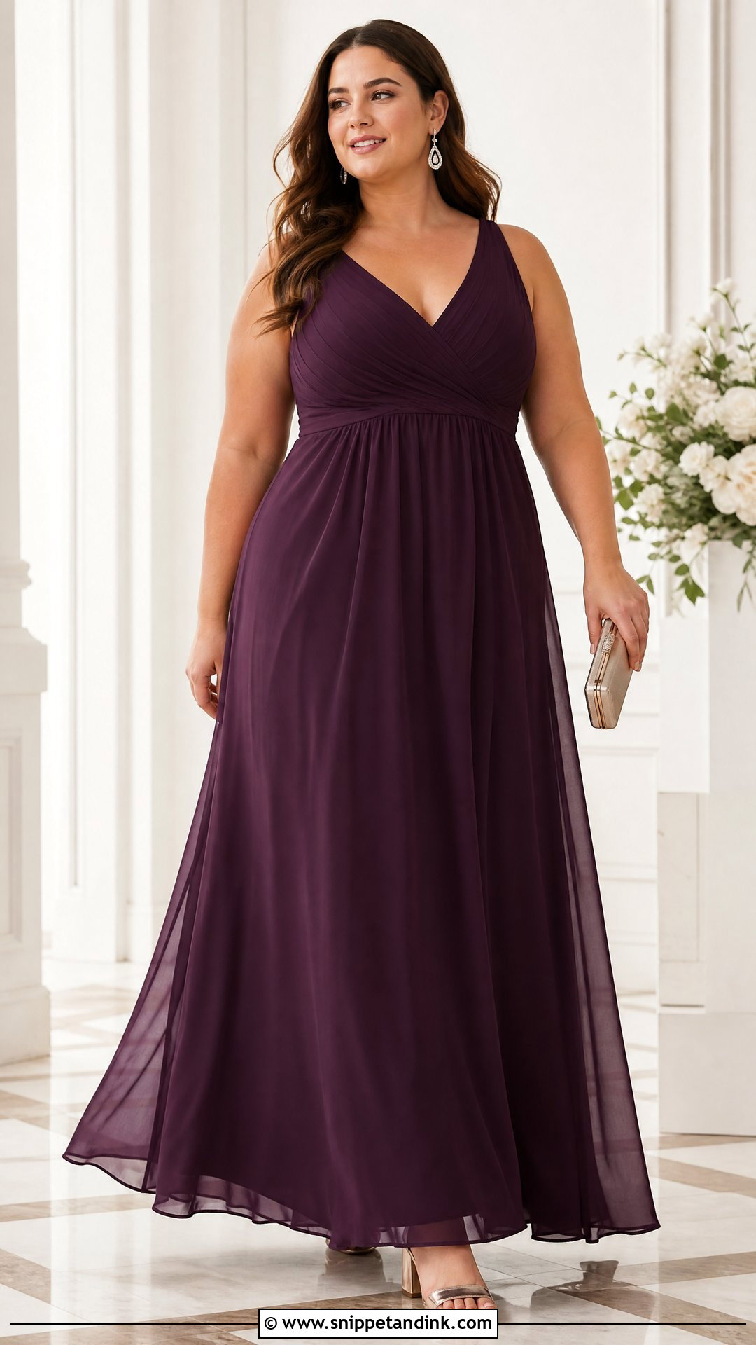 Plus Size Empire Waist Maid of Honor Dress - Snippet and Ink - 20 Wedding Made of Honor Dresses