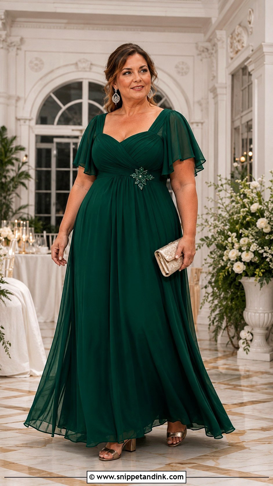 Plus Size Empire Waist Mother of the Bride Dress - Snippet and Ink - 20 Mom of Bride Dresses