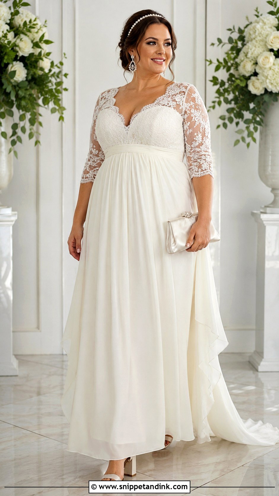 Plus Size Empire Waist Second Wedding Dress - Snippet and Ink - 20 2nd Wedding Dresses