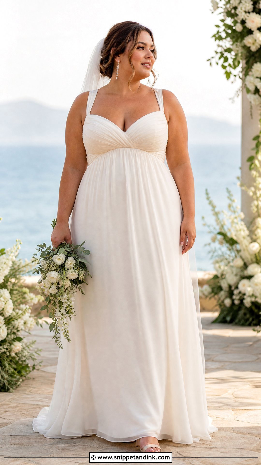 Plus Size Empire Waist Wedding Dress - Snippet and Ink - 20 Plus Size Simple Wedding Dress Ideas