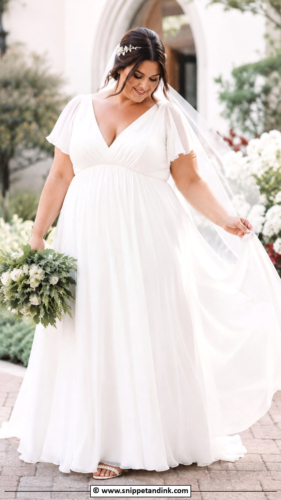 Plus Size Empire Waist Wedding Dress - Snippet and Ink - 35 Plus Size Wedding Dresses