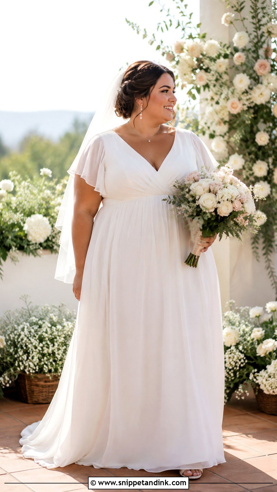 Plus Size Empire Waist Wedding Dress - Snippet and Ink - 30 Plus Size Wedding Gowns