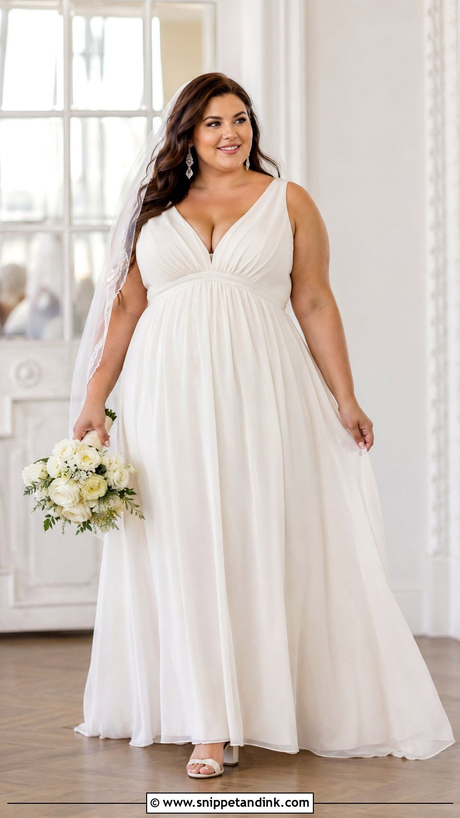 Plus Size Empire Waist Wedding Gown - Snippet and Ink - 20 Gowns Dresses for Wedding