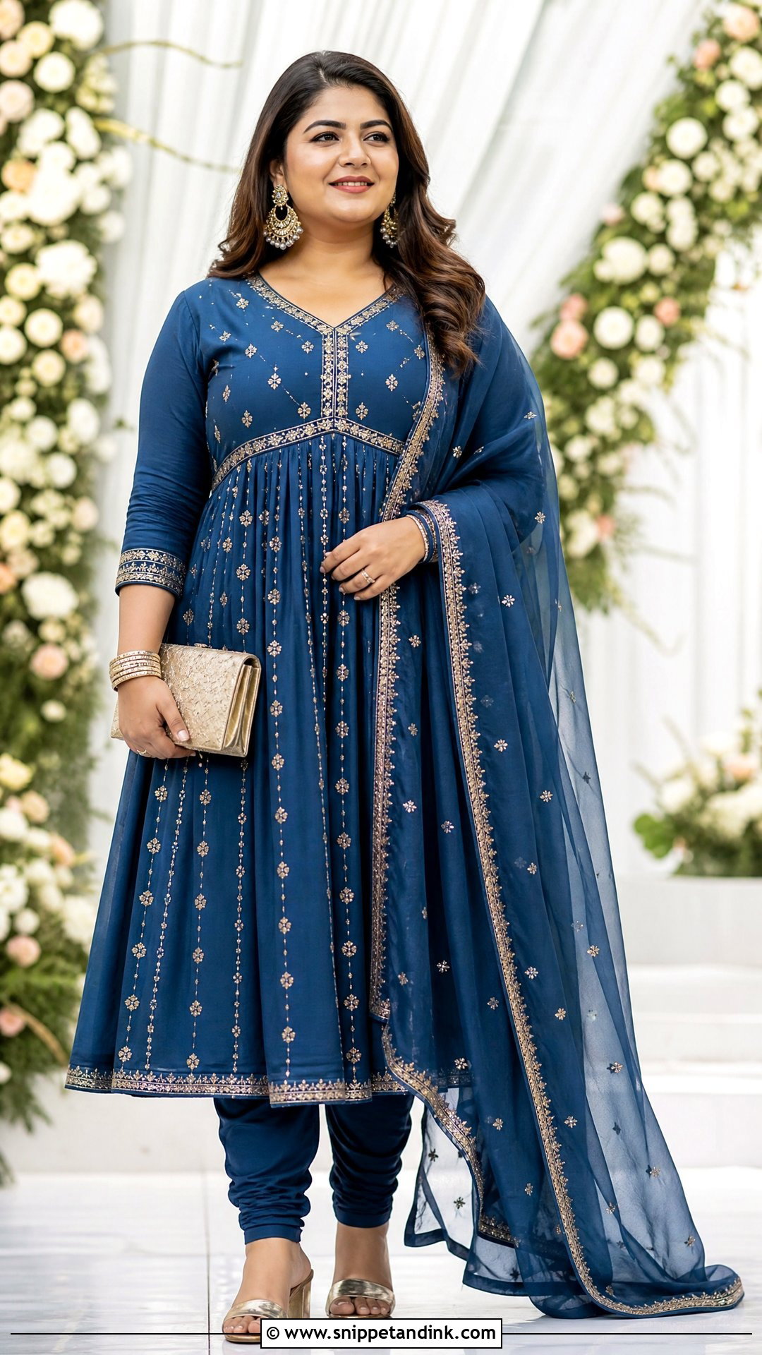 Plus Size Empire Waist Wedding Salwar Suit - Snippet and Ink - 20 Wedding Salwar Suits Party Wear